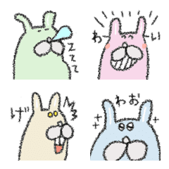 moving pastel and rainbow color rabbits