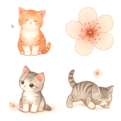Cat Cherry Blossom Emoji 19