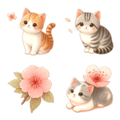 Cat Cherry Blossom Emoji 20