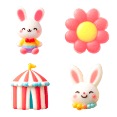 Rabbit Colorful Emoji