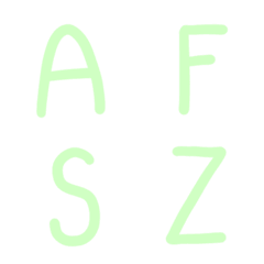 A-Z Pastel Green V.1