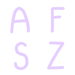A-Z Pastel Purple V.1