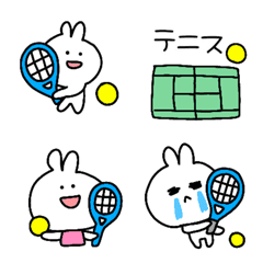 rabbit emoji tennis
