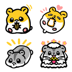 Cute hamster emoji set