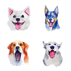 various dog  emoji set