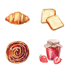 various bread emoji set
