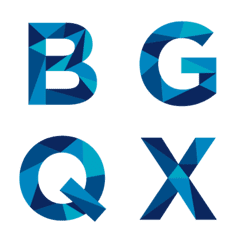 Blue Gemstone Crystal Letter emoji