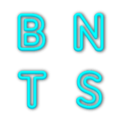 Blue Neon Typography emoji 1