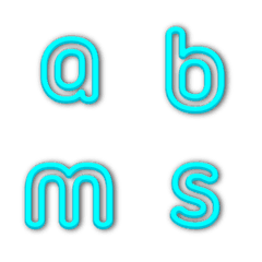 Blue Neon Typography emoji 2