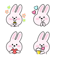 rabbit Various facial expressions emoji