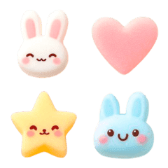 Pastel Rabbit Emoji.