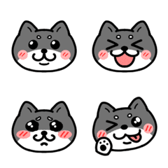 black Shiba Inu Emoji wonderful