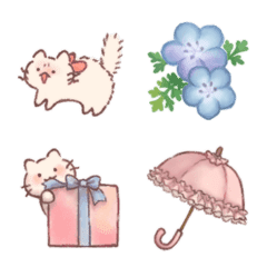 Fluffy and cute and Cat Emoji