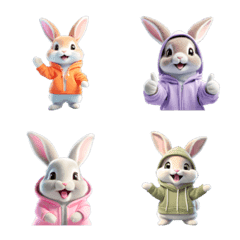 Hoodie Bunny Emoji