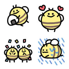 Smiling bee animated emoji