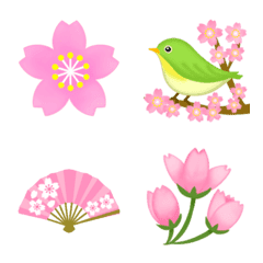 桜色♡和風✿春絵文字