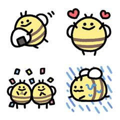 Smiling bee emoji
