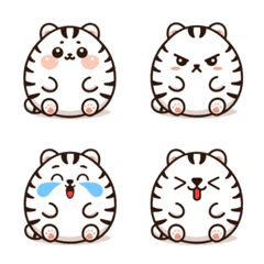 KIBU表情符號第五版：胖白虎