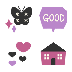 Simple and calm color emoji 23