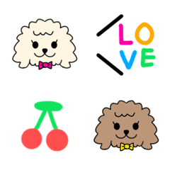 toy poodle mainichi cute emoji