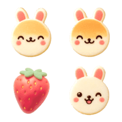 Rabbit Pancake Emoji 3