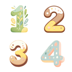 Number puffy pastel colour animate emoji
