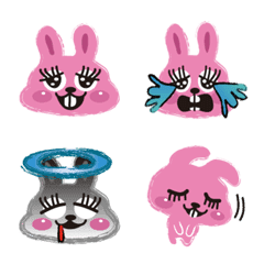 buck-toothed pink rabbit