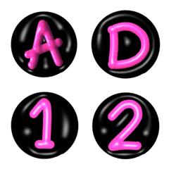 Emoji word numbers blackpink 3D 2