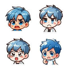 Emoji Section - Handsome Boy (Blue)