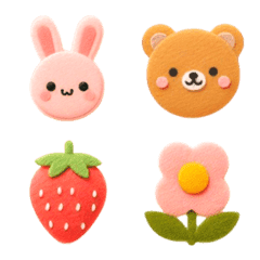Macaron felt Emoji 3