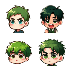 Emoji Section - Handsome Boy (Green)