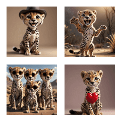 Cheetah Emoji Stickers