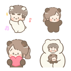 Chuchu & Bobo Animated Emoji: Bear Hug