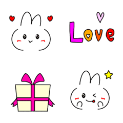 colorful cute pretty rabbit emoji