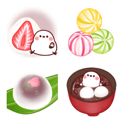 Lots of Japanese sweets animation emoji