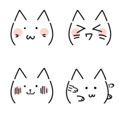 hand drawn emoticon cat