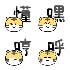 Mouthy Tiger Emoji *one word*