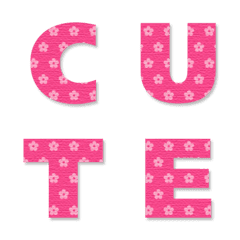Pink floral alphabet