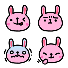 Pink rabbit cute emoji