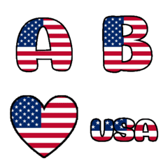 Emoji word number Eng USA flag