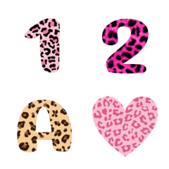 Emoji letter Eng number leopard