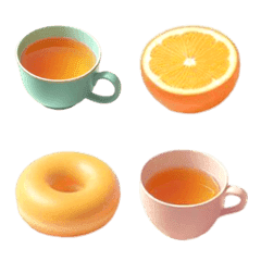 Tea and donuts Emoji