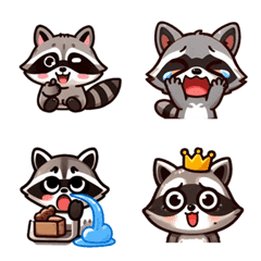 Emoji Section - Cute Raccoon