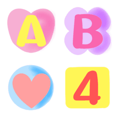 Emoji Eng number so cute Pastel