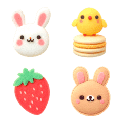 Macaron felt Emoji 5