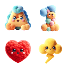 Alphabet number cute colourful emoji