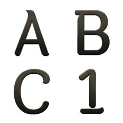 Alphabet black classic emoji