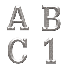 Alphabet cement classic emoji