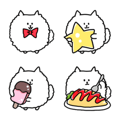 White fluffy dog Emoji