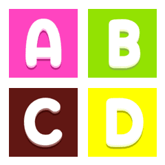 Emoji word Eng number colors v.1